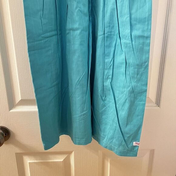 RuffleButts Baltic Dobby Flutter Bow Dress Teal Girls Size 8 NWT - Picture 4 of 11